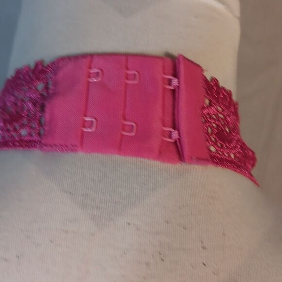 Chic Pink Crochet Halter Bralette - Picture 4 of 9